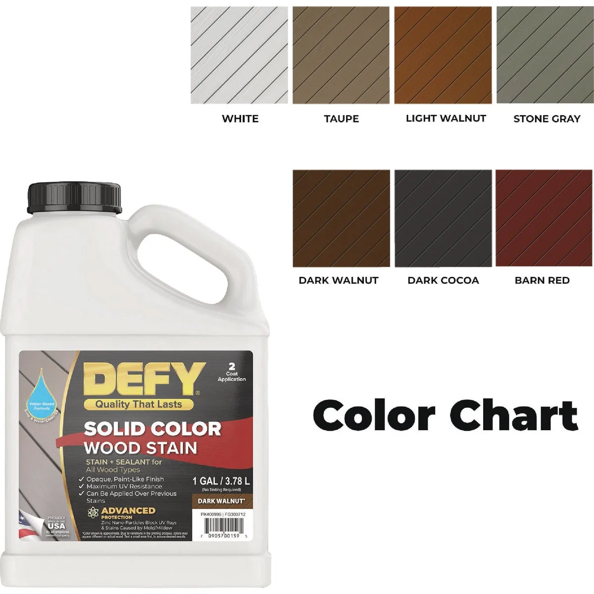 Sustainable Defy Solid Color Wood Stain Taupe 1 Gal. Enhanced