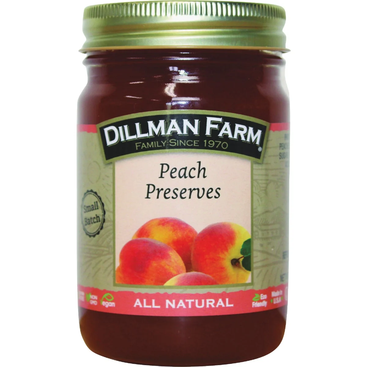 Specialty Dillman Farm Peach Preserves Green