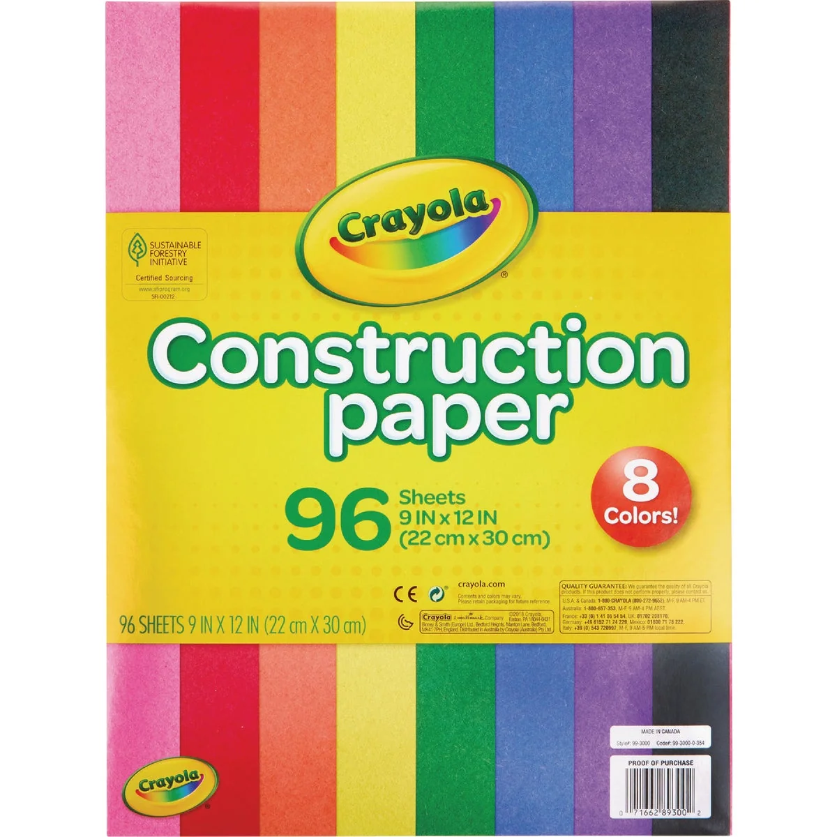 Classic Crayola Construction Paper 96-Count Dependable
