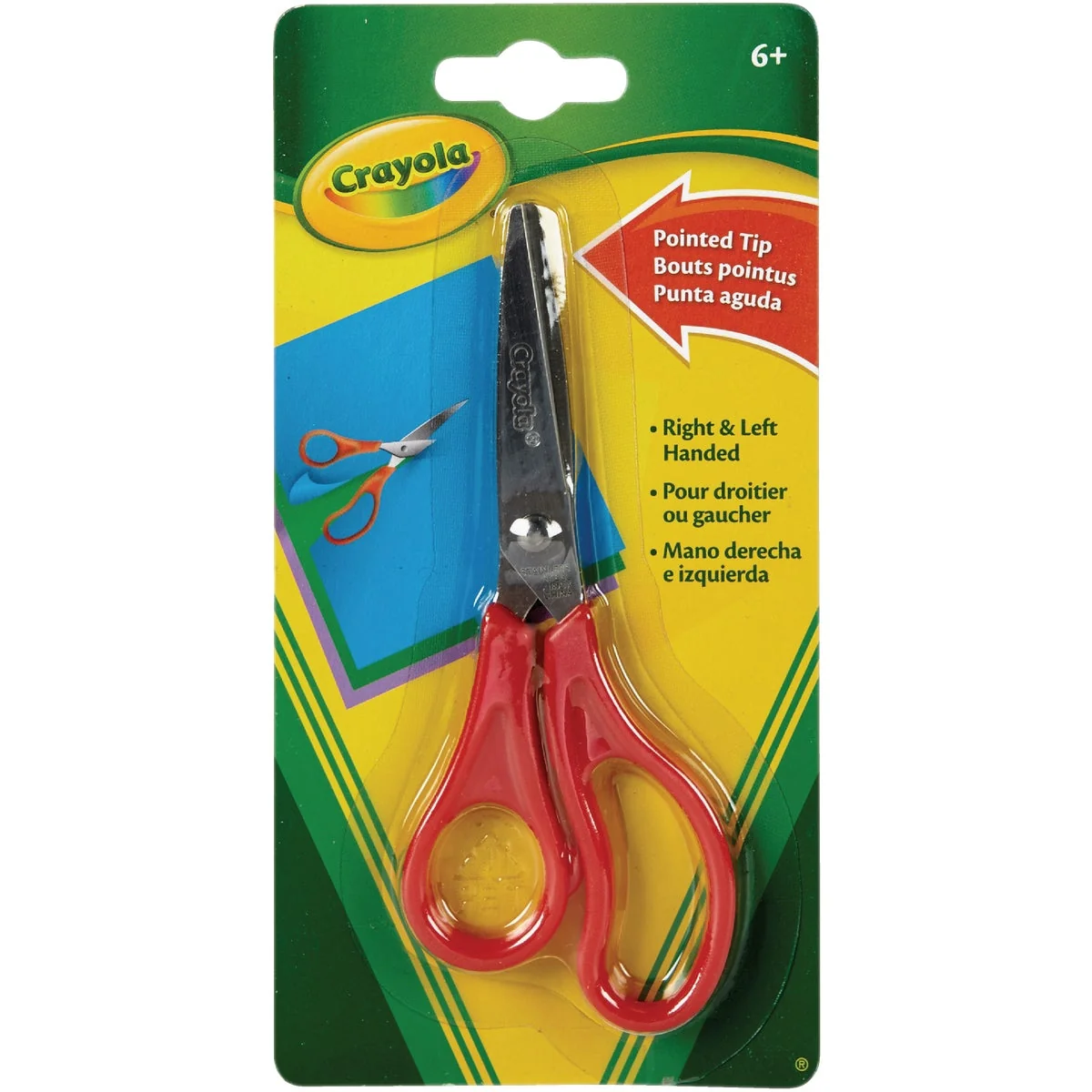 Soft Crayola 5-1 2 In. Pointed Tip Metal Blade Scissors 12-Ct. Smooth