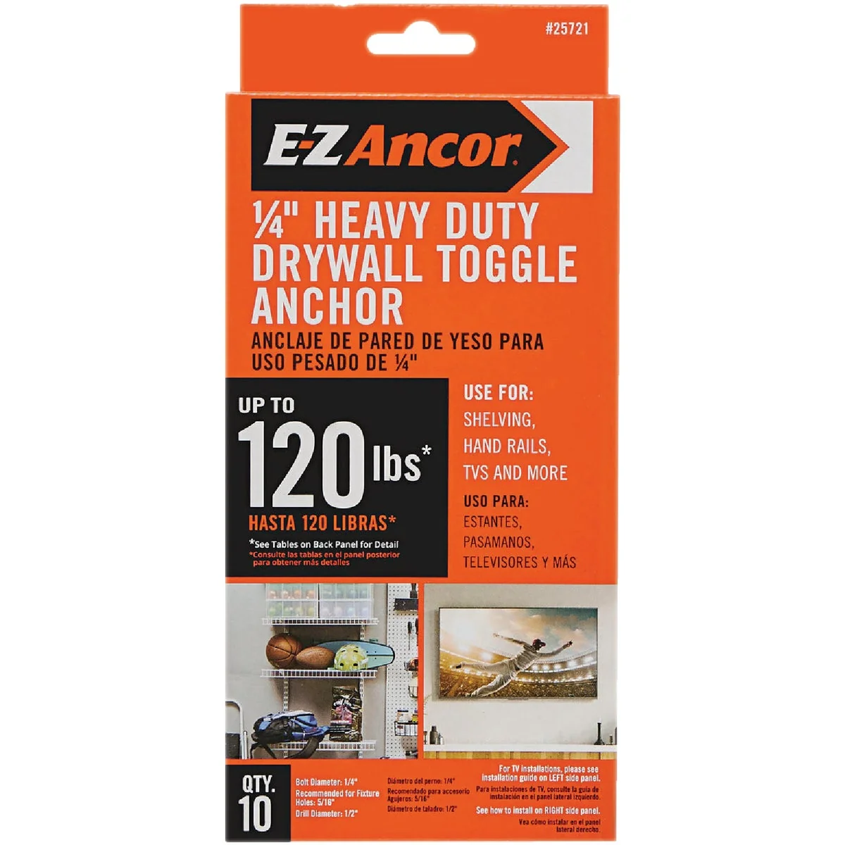 Healthy E-Z Ancor 1 4 In. Heavy Duty Pull Toggle Drywall Anchor 25-Pack Modern