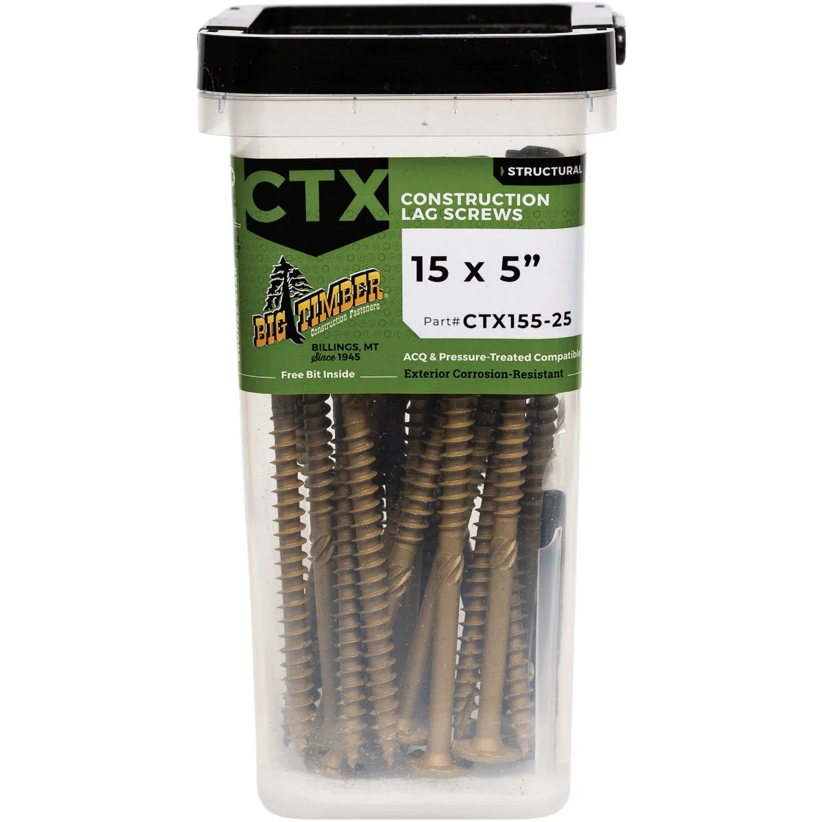 Organic Big Timber 15 x 5 In. Lag Screw 25 Ct. Elite