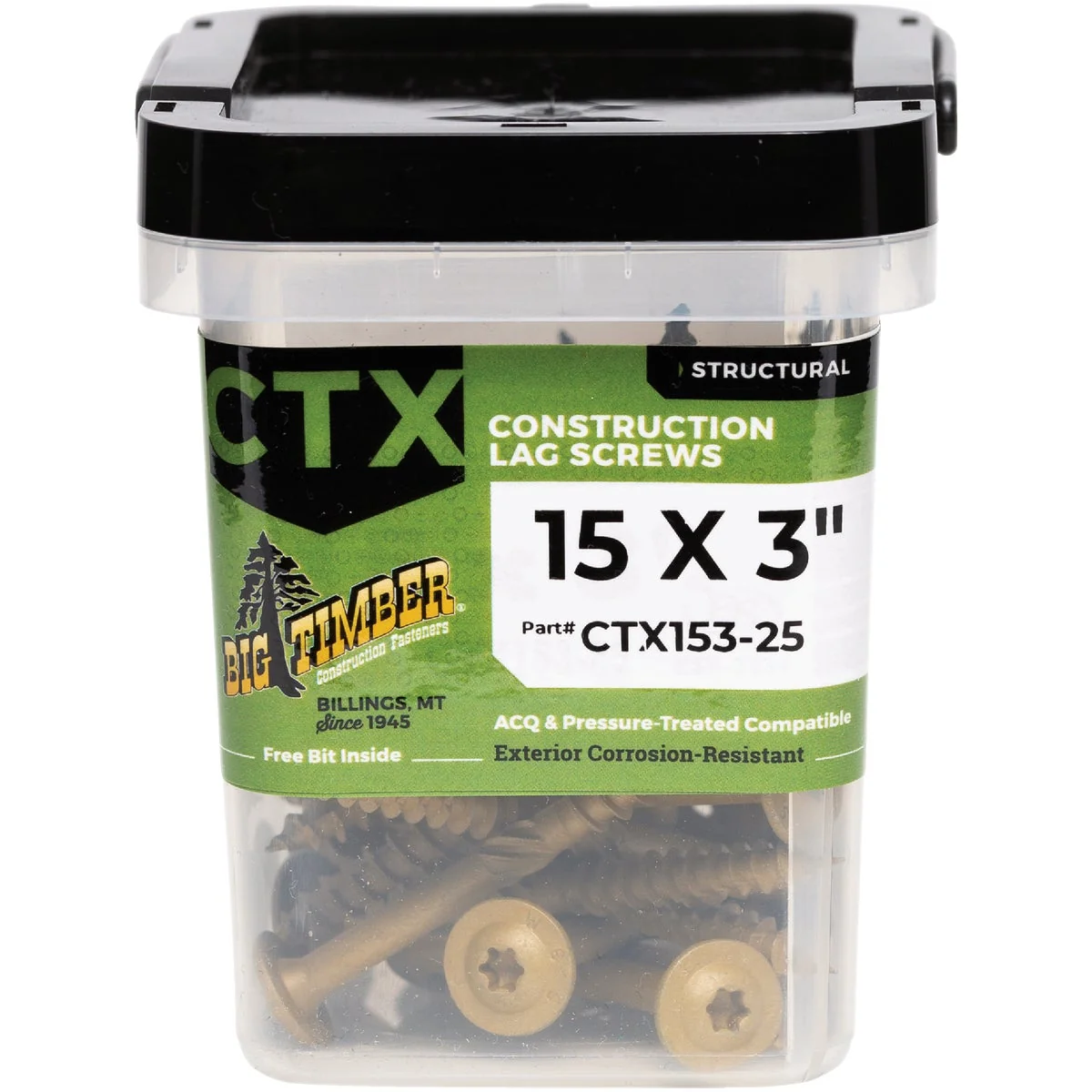 Enhanced Big Timber 15 x 3 In. Lag Screw 25 Ct. Healthy