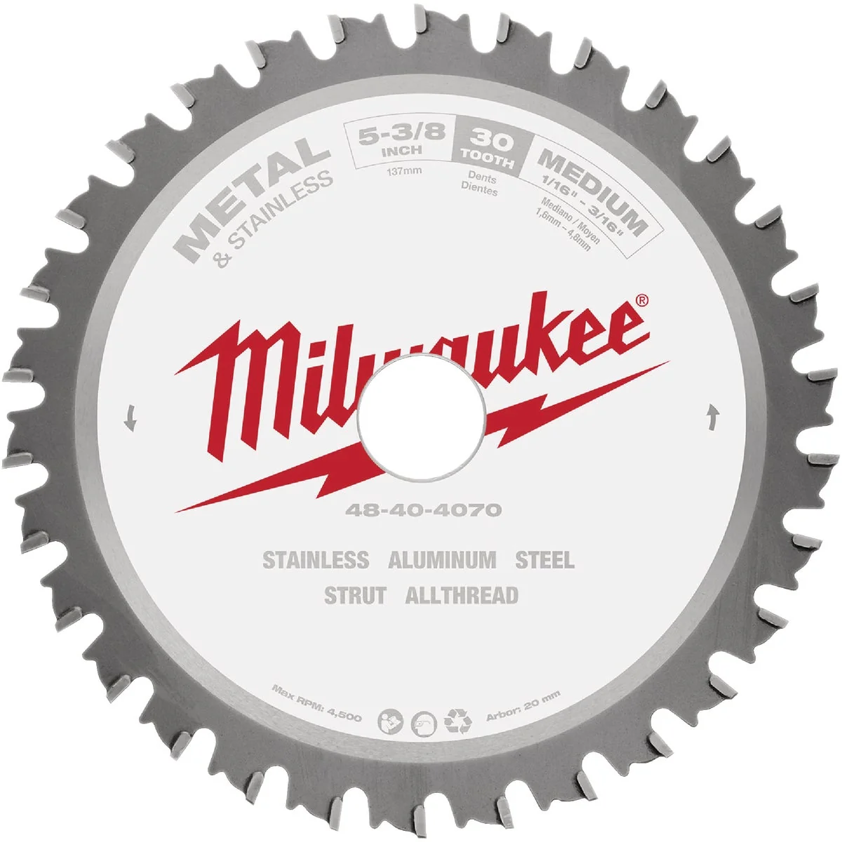 Smooth Milwaukee 5-3 8 In. 30-Tooth Metal Circular Saw Blade Carefully Designed