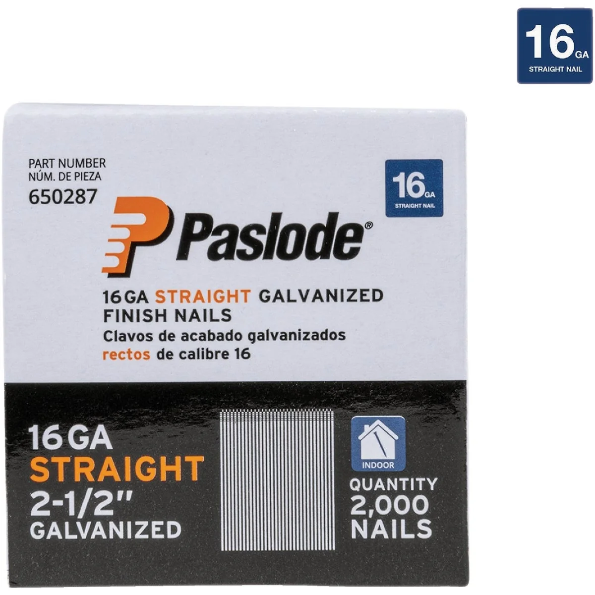 Sustainable Paslode 2-1 2 In. 16-Gauge Galvanized Straight Finish Nails 2000 Ct. Refined
