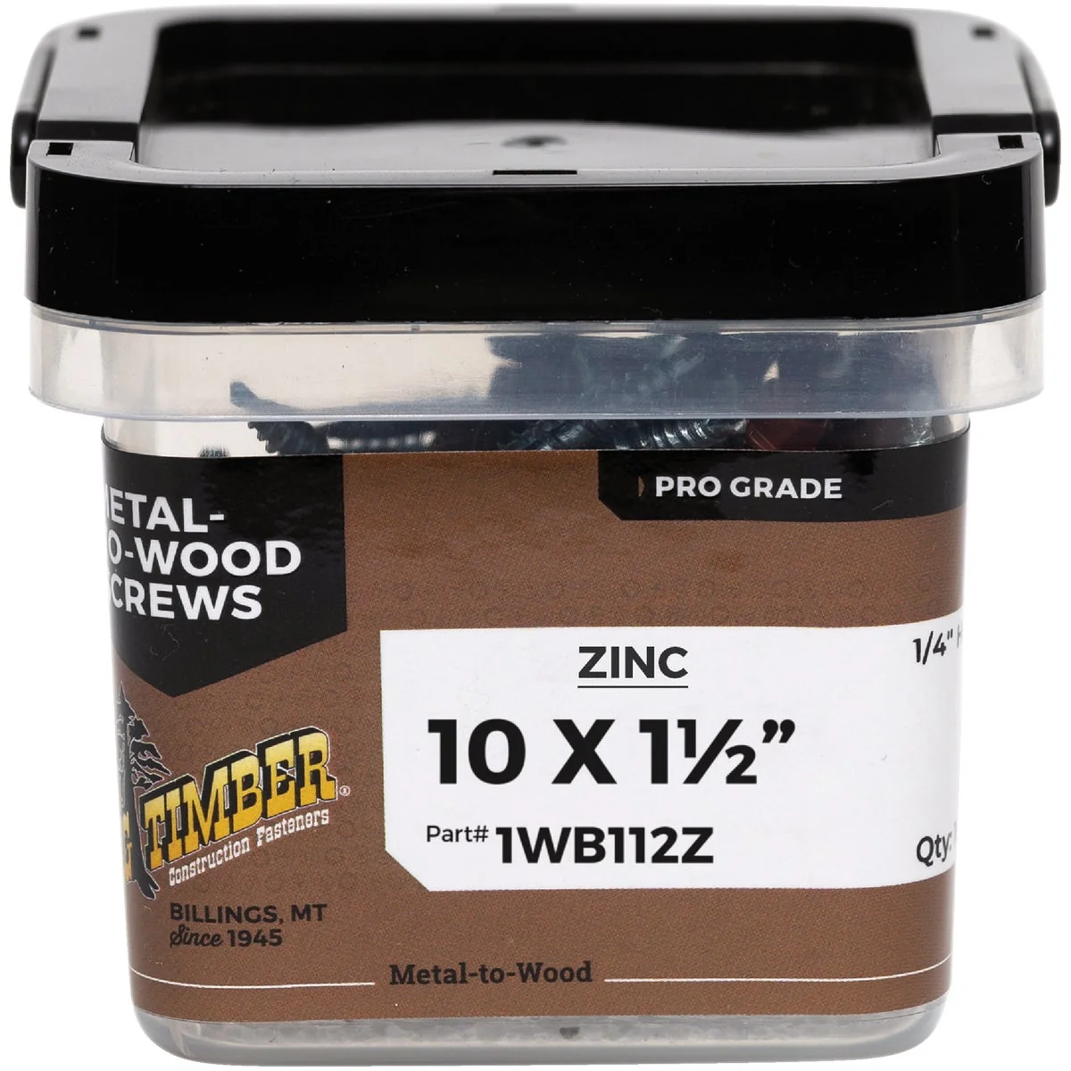 Organic Big Timber 10 x 1-1 2 In. Hex Head Zinc Metal Roofing Screw 100 Ct. First-Class