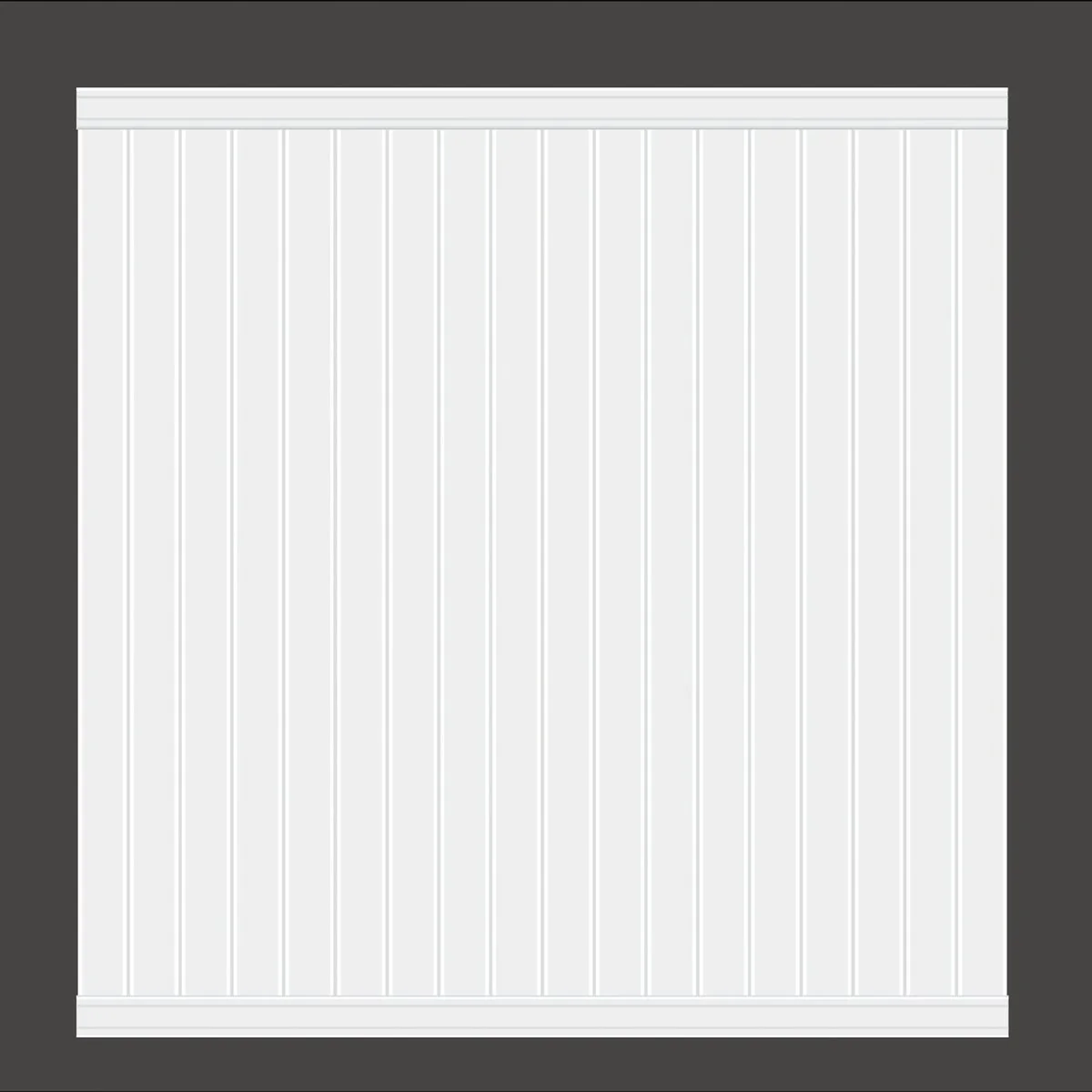 Original 6 Ft. H. x 6 Ft. L. Standard White Vinyl Privacy Fence Prestigious