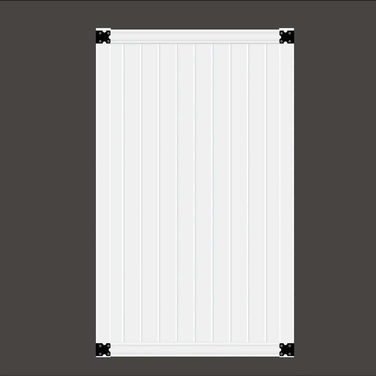 Organic 41-1 2 In. W. x 6 Ft. H. Standard White Vinyl Privacy Gate Natural