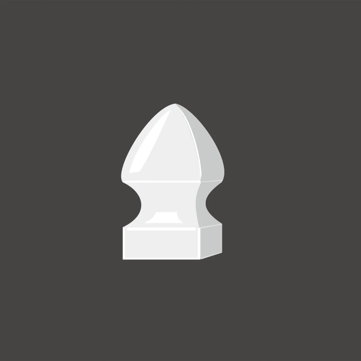 Enhanced 5 In. x 5 In. White Gothic Vinyl Post Cap High-Quality