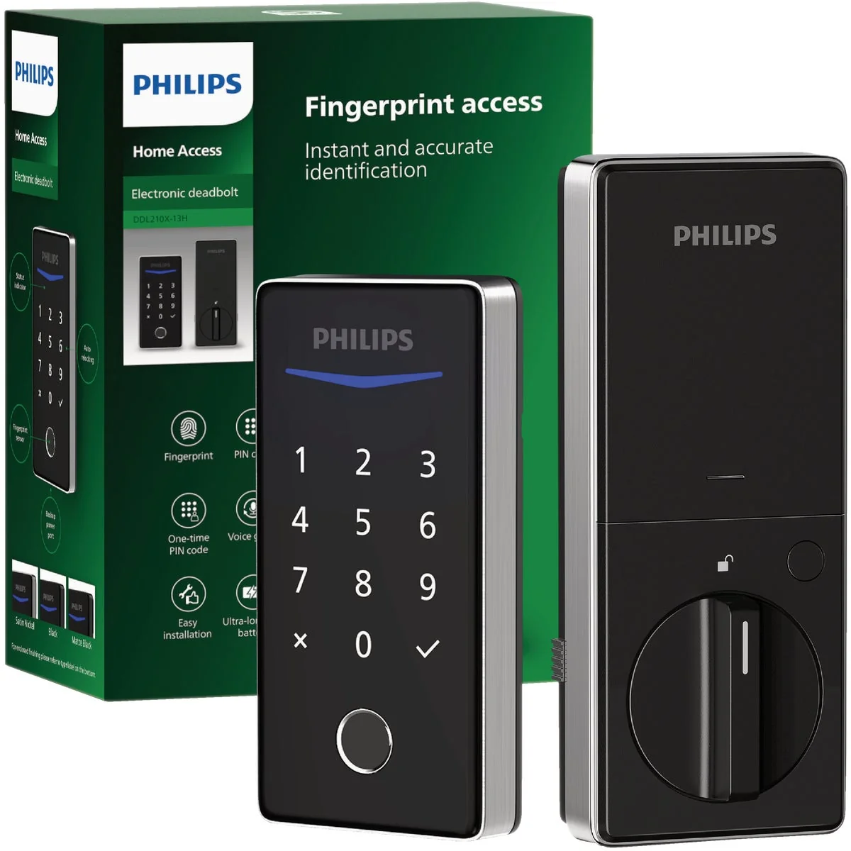 Crafted Philips Keyless Smart Lock Electronic Deadbolt Satin Nickel Trendy