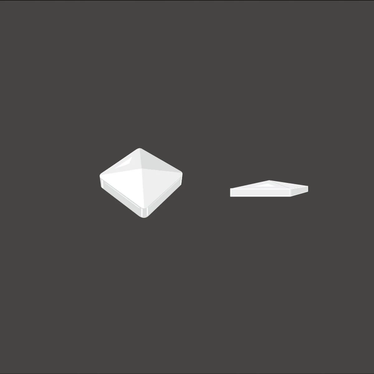 First-Class 4 In. x 4 In. White Pyramid Vinyl Post Cap Fashionable