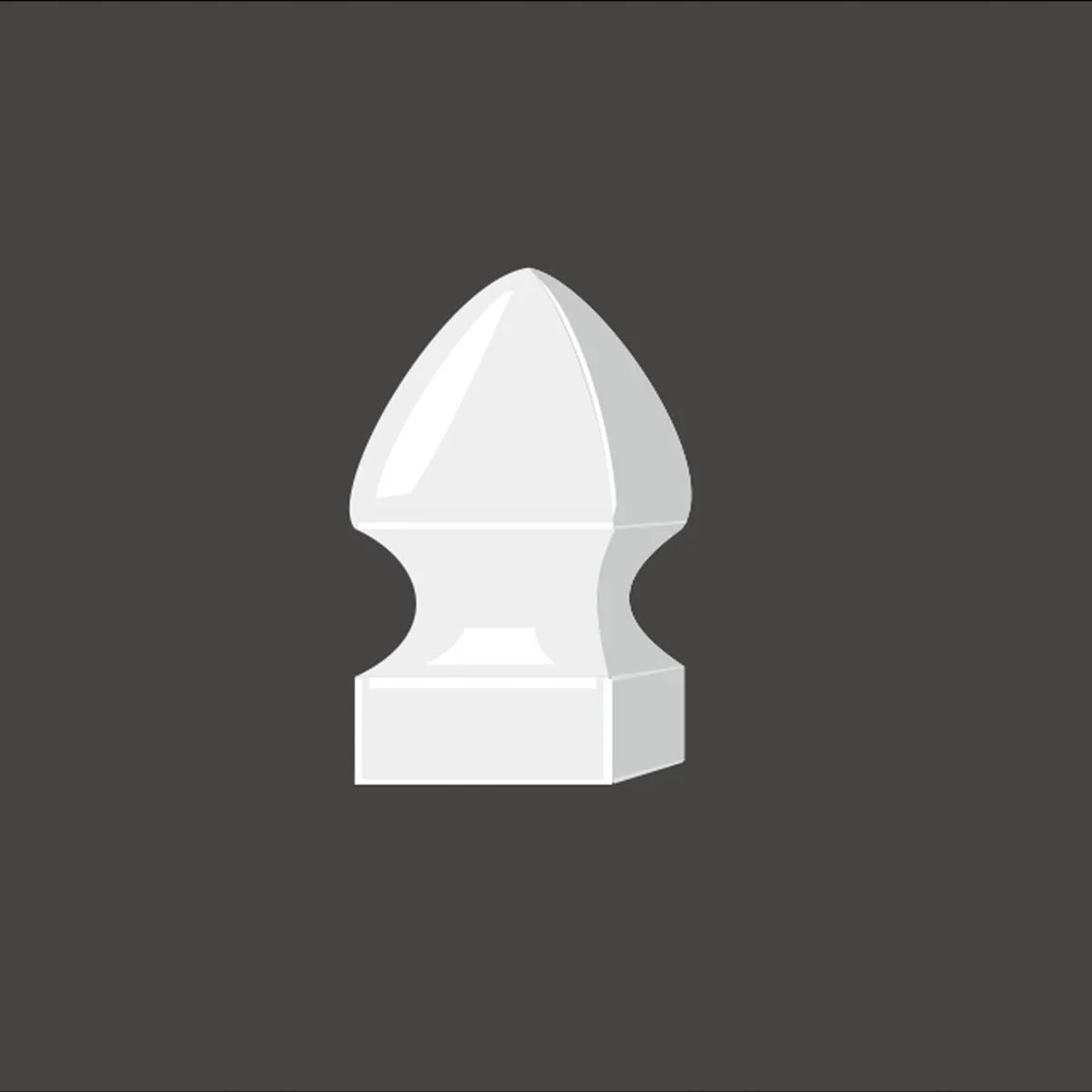 Functional 4 In. x 4 In. White Gothic Vinyl Post Cap Versatile