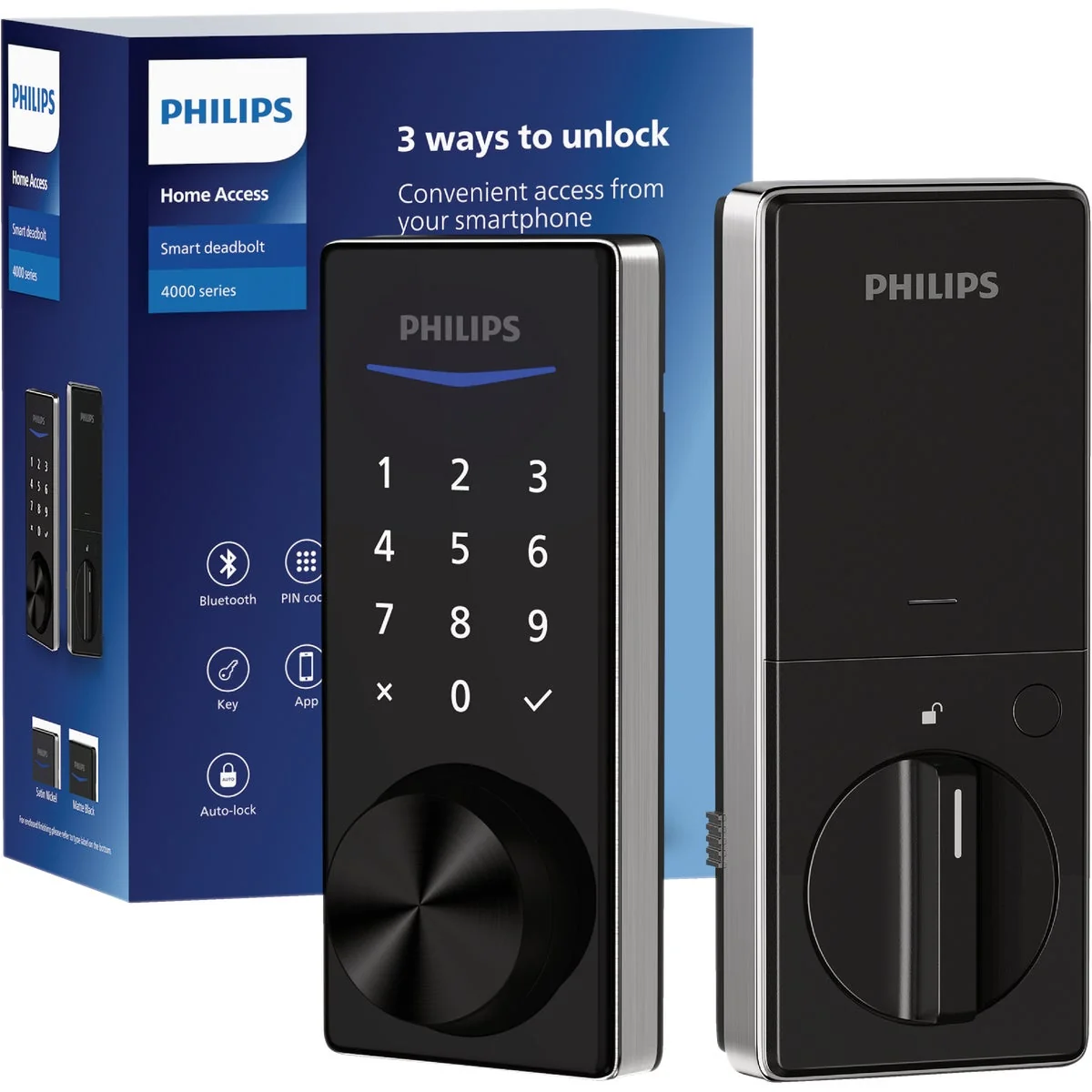 Healthy Philips Bluetooth Touchscreen Electronic Deadbolt with Wifi Bridge Satin Nickel Authentic