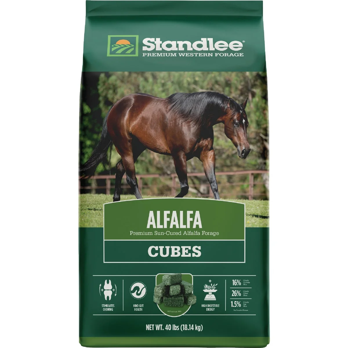 Responsible Standlee Premium Western Forage 40 Lb. Premium Alfalfa Cubes Long-Lasting