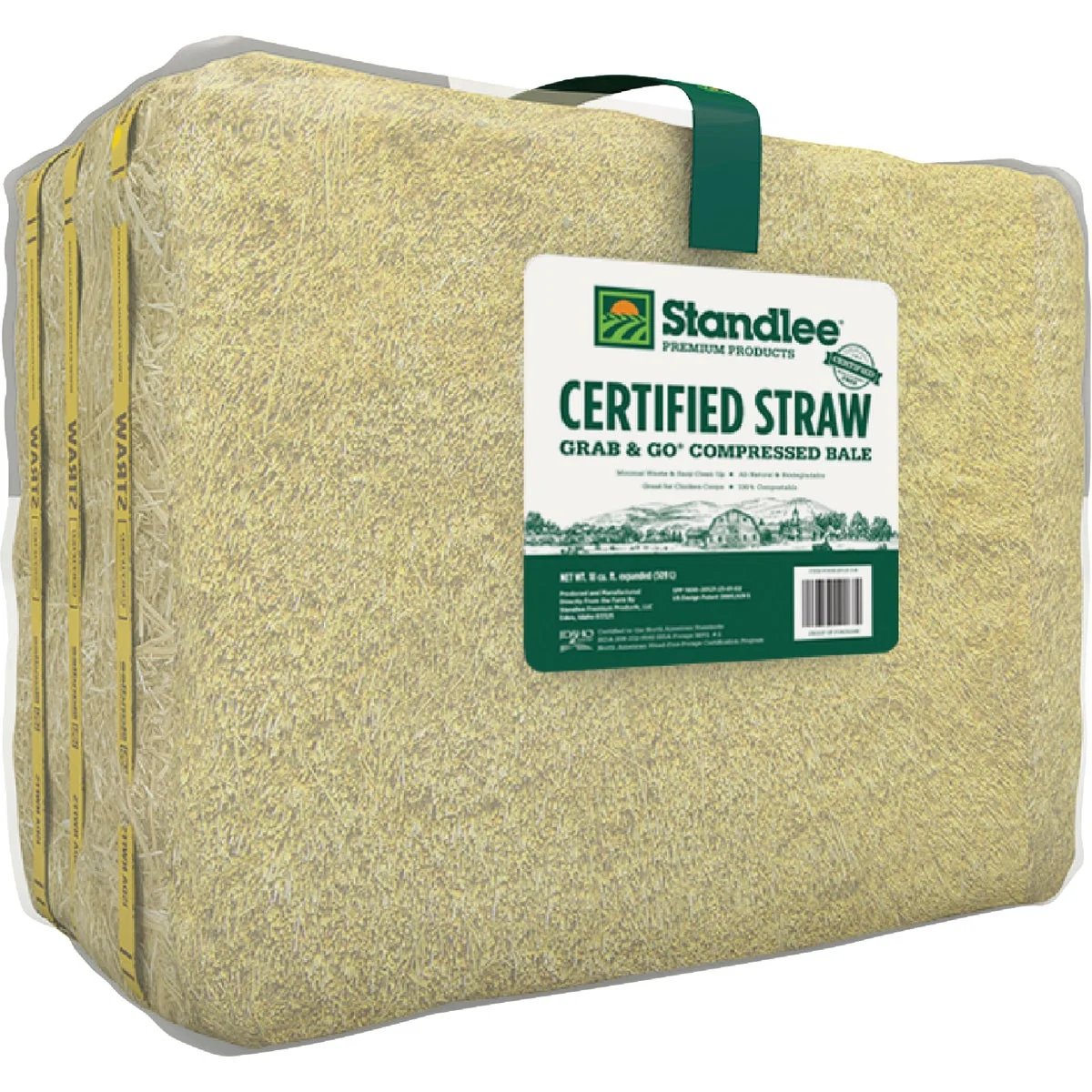 Excellent Standlee Premium Western Forage 18 Cu. Ft. Straw Grab Go Compressed Bale
