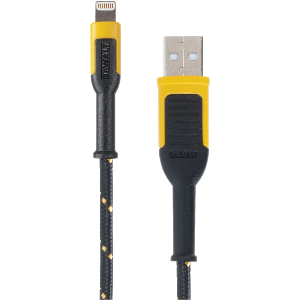 Recyclable DEWALT 6 Ft. Lightning to USB Reinforced Braided Cable Stylish