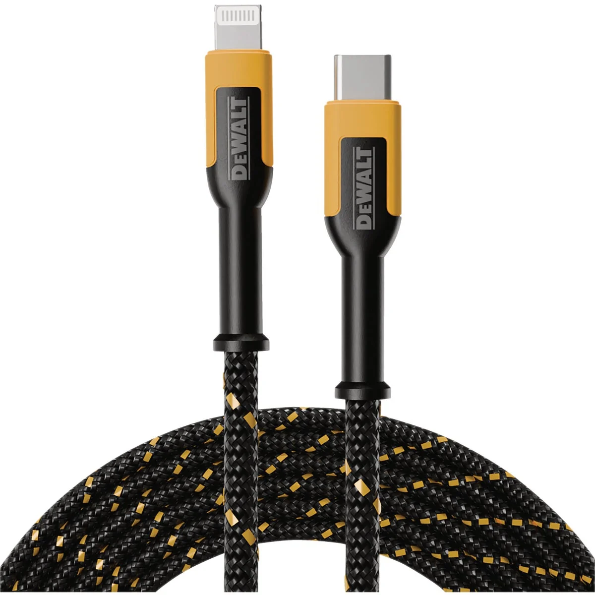 Fine Crafted DEWALT 4 Ft. Lightning to Type-C Reinforced Braided Cable Sustainable