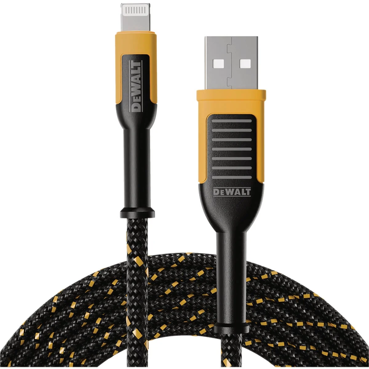 High-Grade DEWALT 4 Ft. Lightning to USB Reinforced Braided Cable User-Friendly