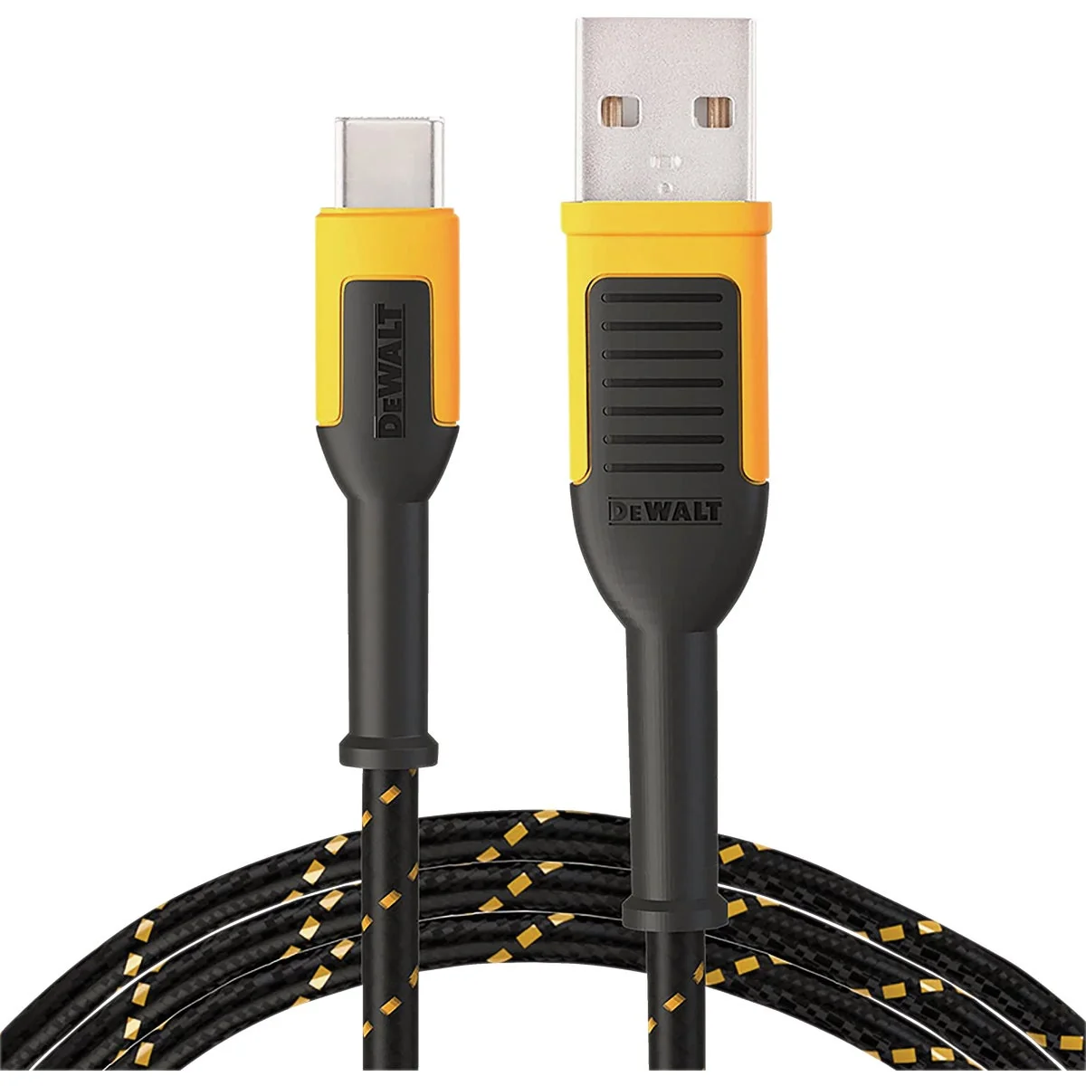 Secure DEWALT 10 Ft. Type-C to USB Reinforced Braided Cable Powerful