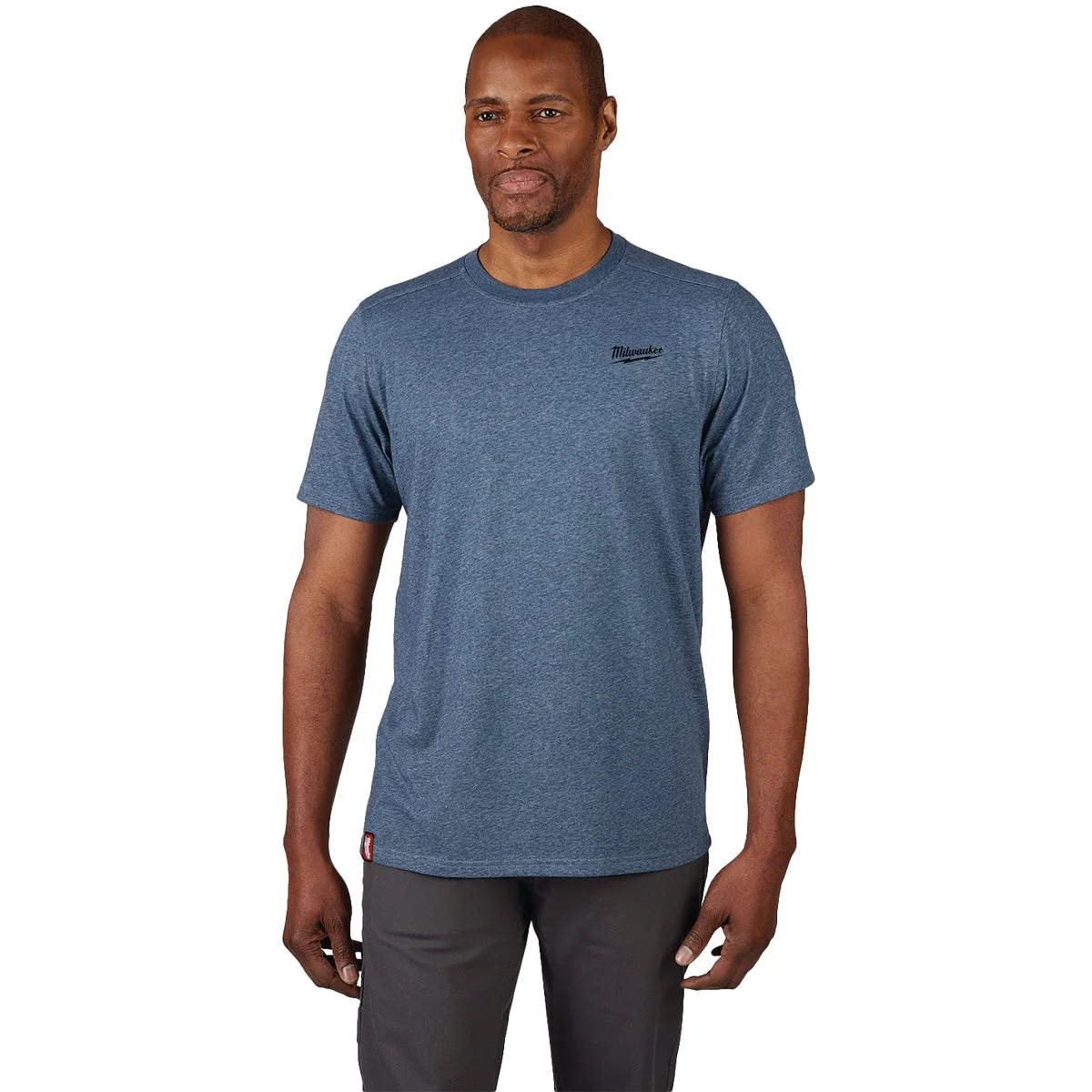 Quality Milwaukee FLEX Men's Large Blue Hybrid Short Sleeve Work Shirt Verified