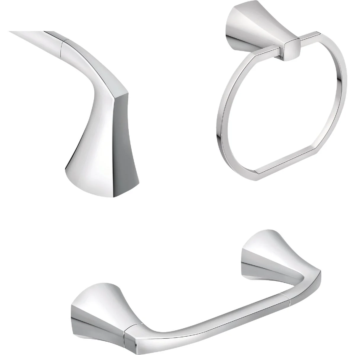 Practical Moen Lindor 3-Piece Bath Hardware Set Chrome Original Design
