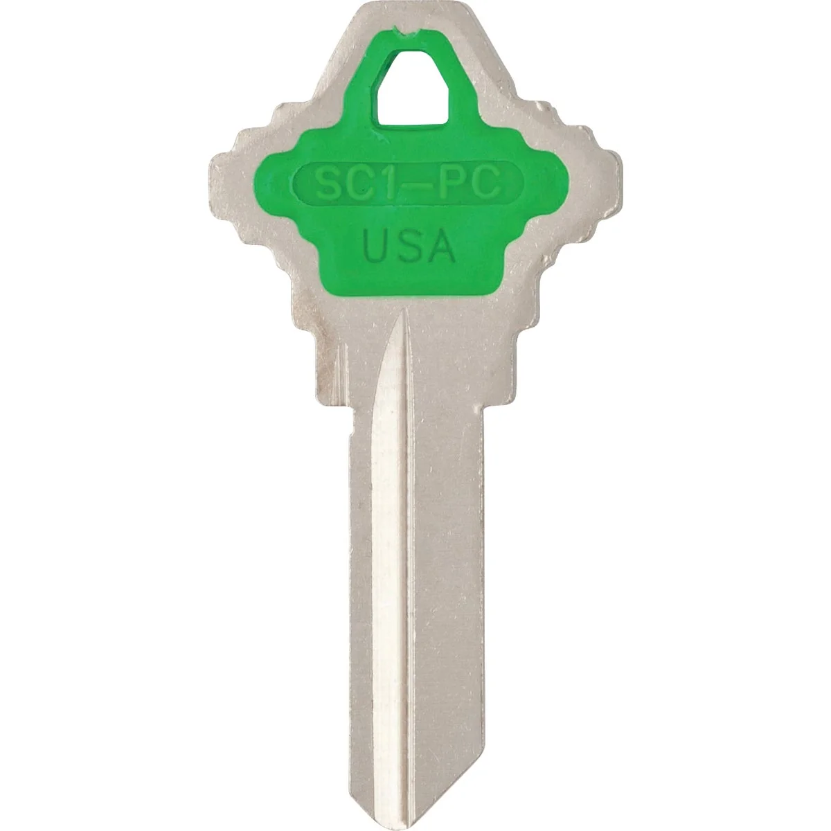 Original Design ILCO Schlage Design Decorative House Key SC1-Green 5-Pack Eco-Friendly