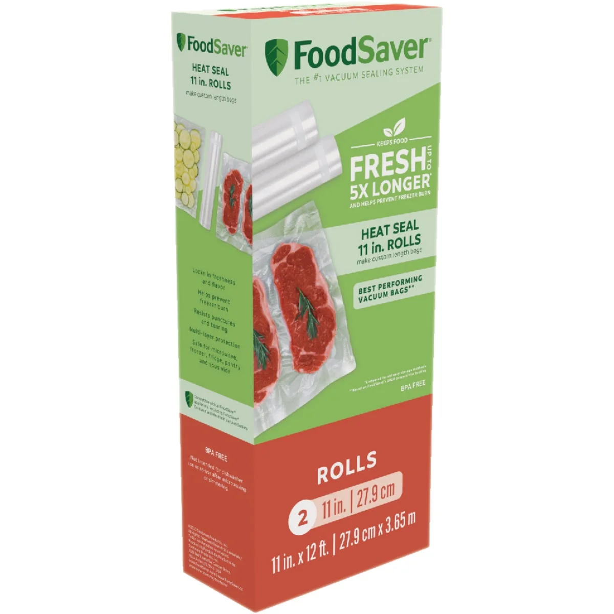 Modern FoodSaver 11 In. x 12 Ft. Vacuum Seal Roll 2-Pack Trusted