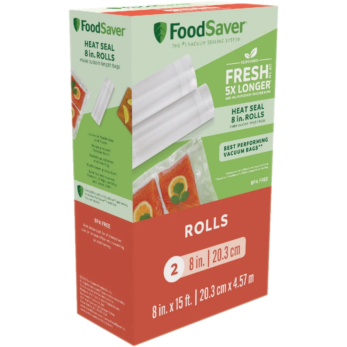 Reliable FoodSaver 8 In. x 15 Ft. Vacuum Seal Roll 2-Pack Excellent