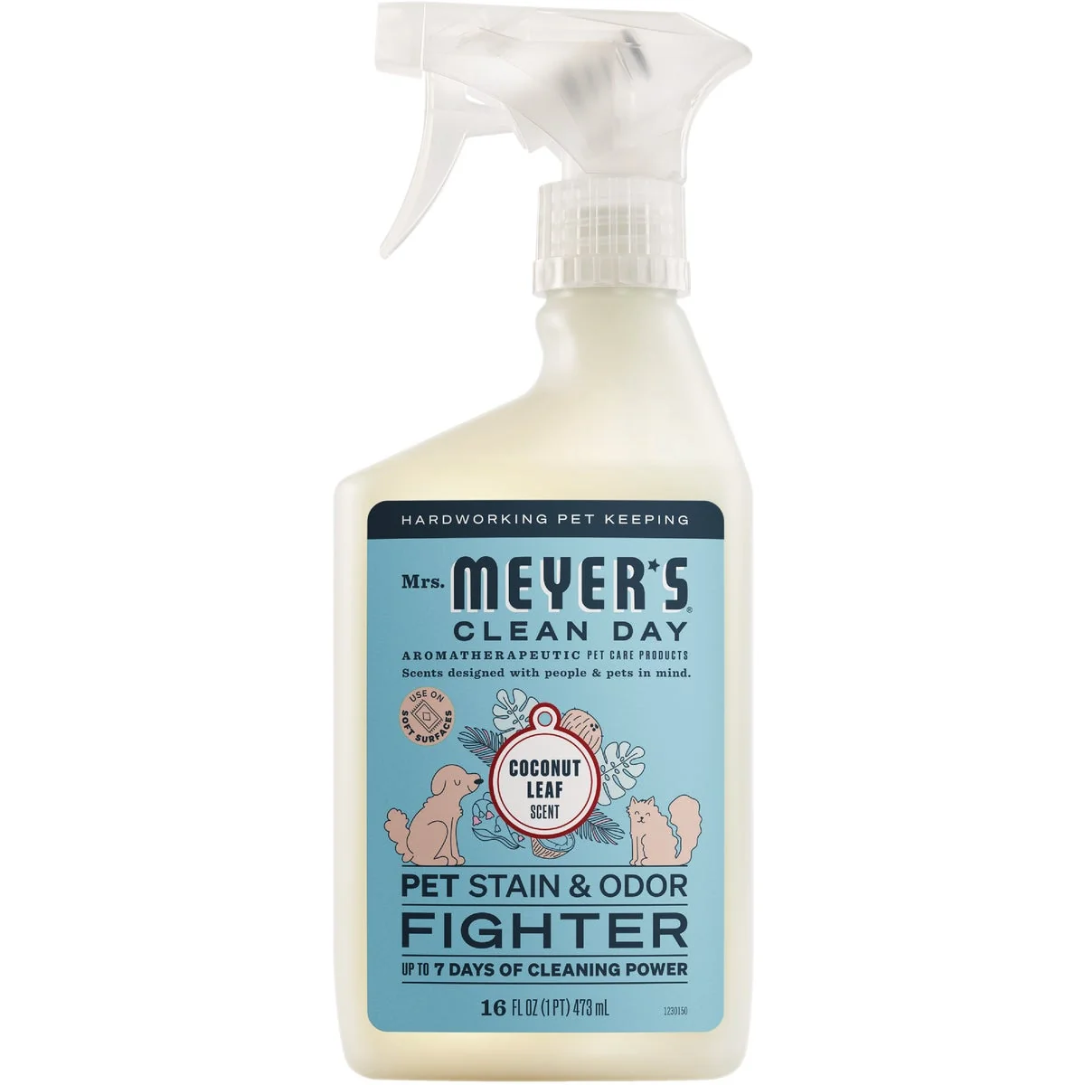 Enhanced Mrs. Meyer's Clean Day Coconut Leaf 16oz. Pet Stain Odor Fighter Breathable