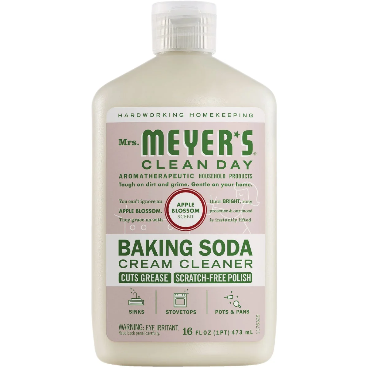 Powerful Mrs. Meyer's Clean Day 16 Oz. Apple Blossom Scent Baking Soda Cream Cleaner Versatile