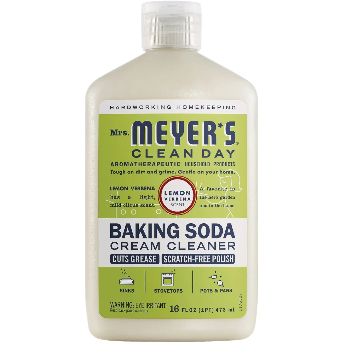 High-Grade Mrs. Meyer's Clean Day 16 Oz. Lemon Verbena Scent Baking Soda Cream Cleaner Elite