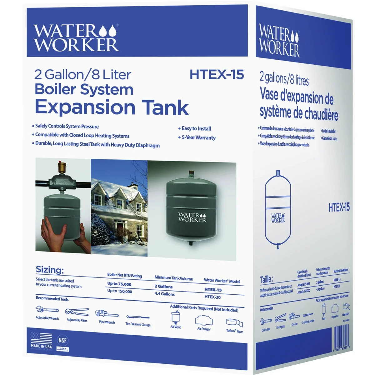 Relaxed Water Worker 4.4 Gal. Boiler System Expansion Tank Verified
