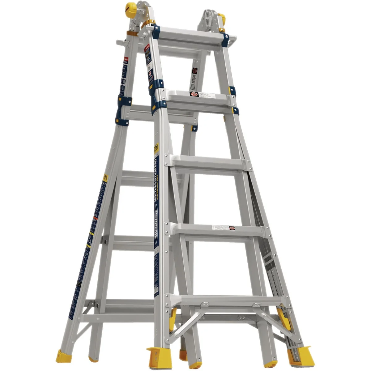 Modern Werner 22 Ft. Aluminum Multi-Position Telescoping Ladder with 375 Lb. Load Capacity Type IAA Ladder Rating Environmentally Friendly