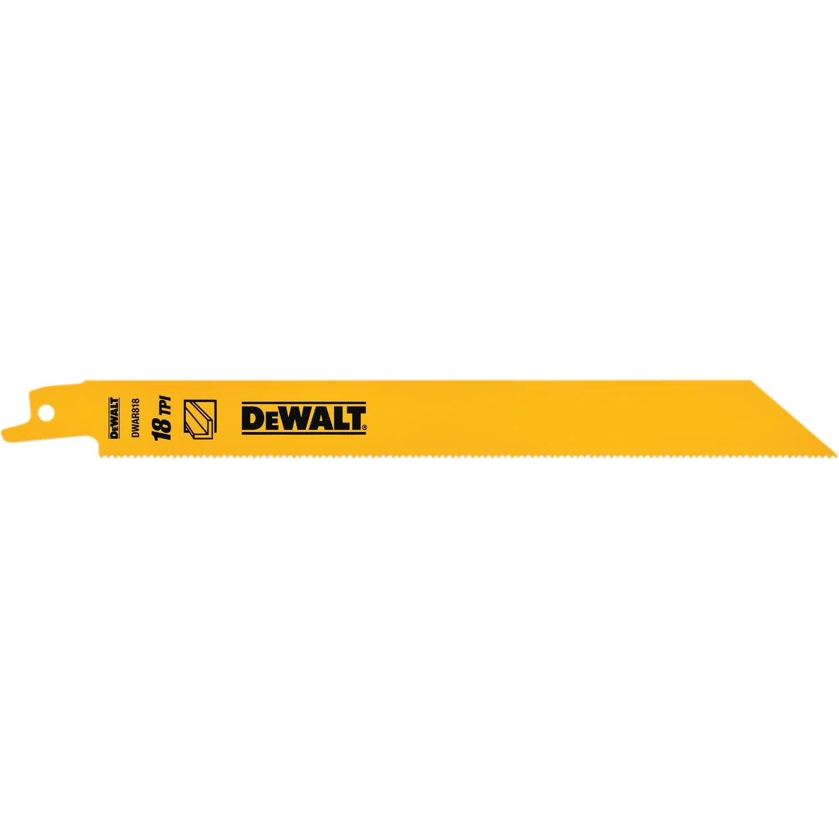 Prestigious DEWALT 8 In. 18 TPI Bi-Metal Metal Reciprocating Saw Blade 5-Pack User-Friendly