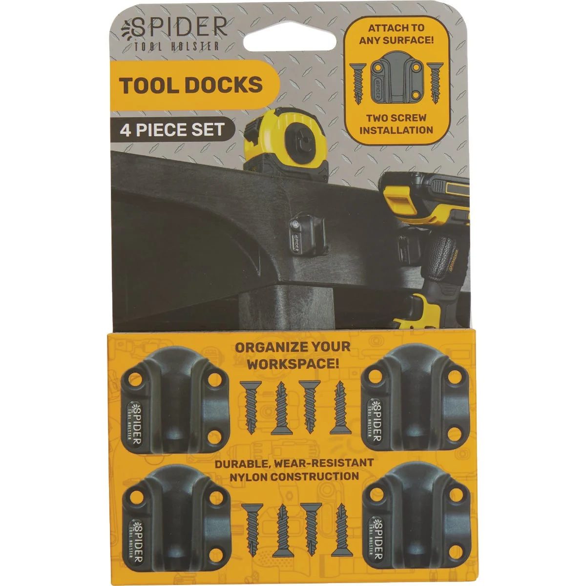 Functional Spider Tool Holster Tool Docks Set 4-Pack Top-Quality