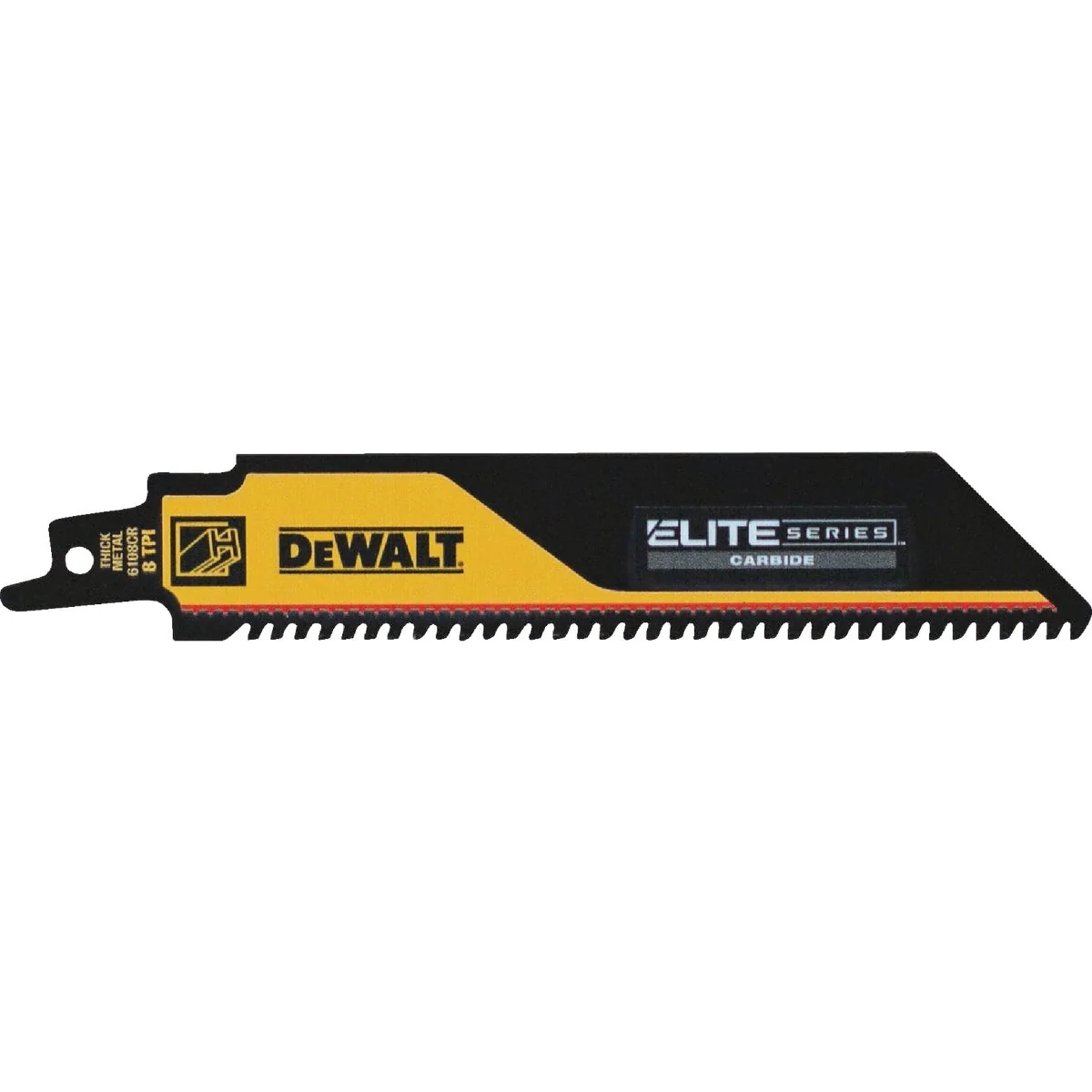 Original DEWALT Elite Series 6 In. 8 TPI Carbide Metal Reciprocating Saw Blade 3-Pack Authentic