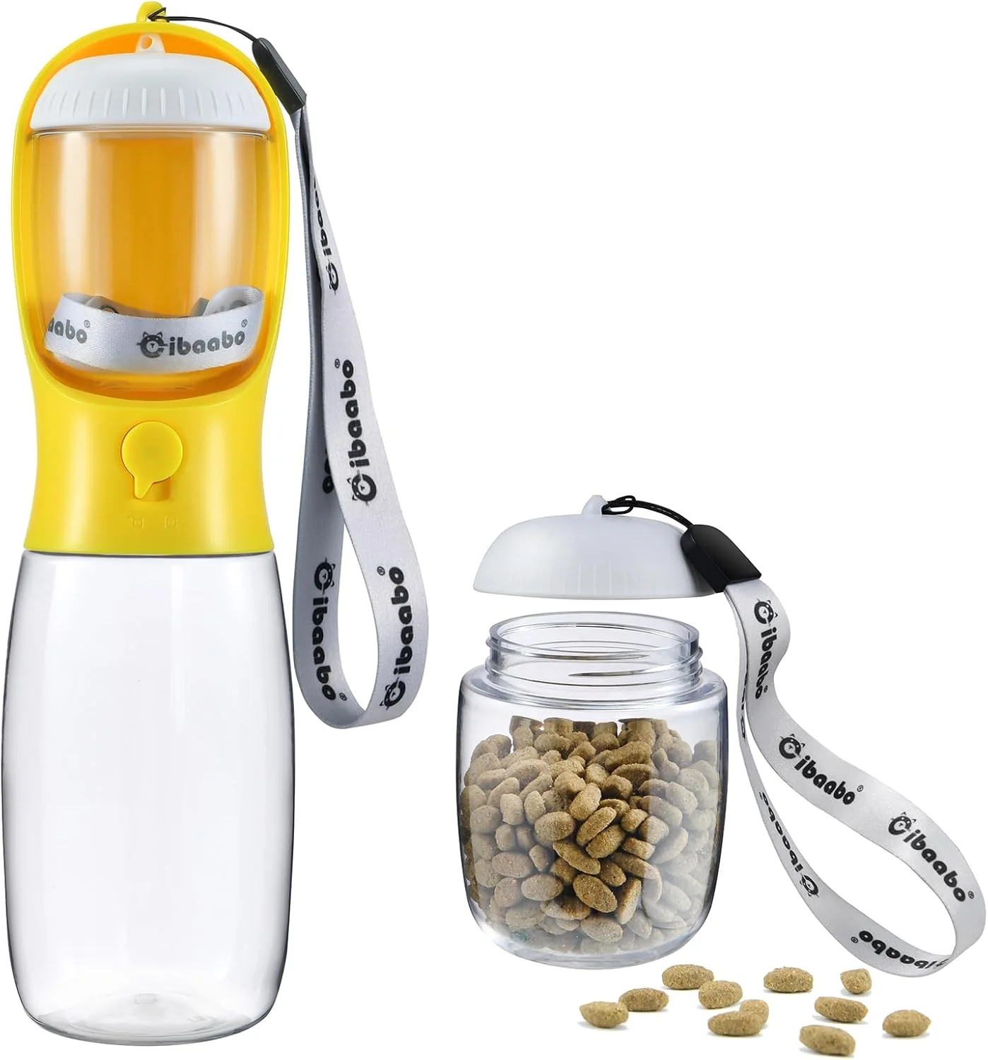 Proven Dog Water Bottle with Food Container Travel Puppy Water Bowl Portable Pet Dispenser Dog Stuff Accessories Items Puppy Essentials Necessities for Yorkie Chihuahua Cat Walking and Hiking Refined