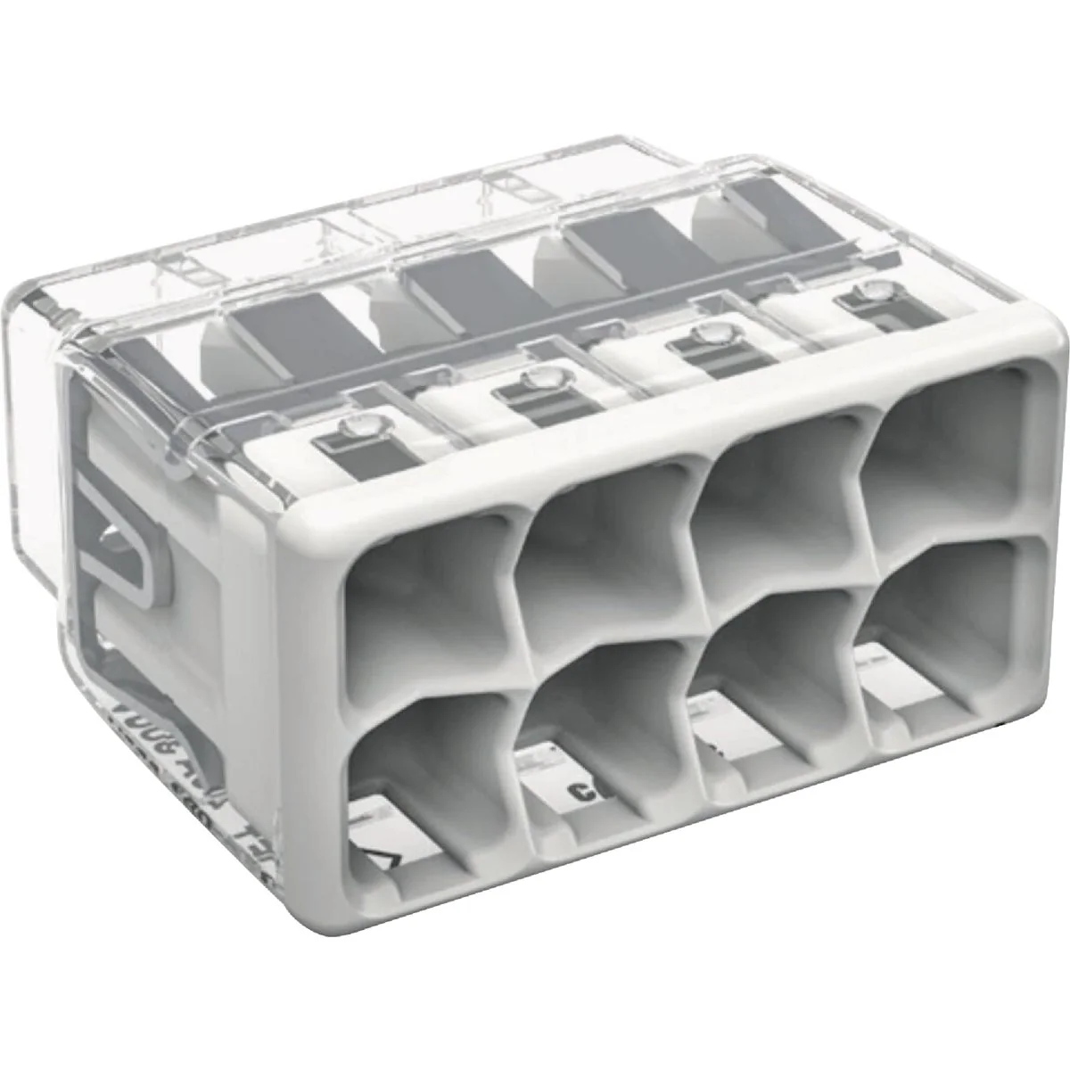 Expertly Made Wago 8-Wire Compact Push In Connector 5-Pack Smooth