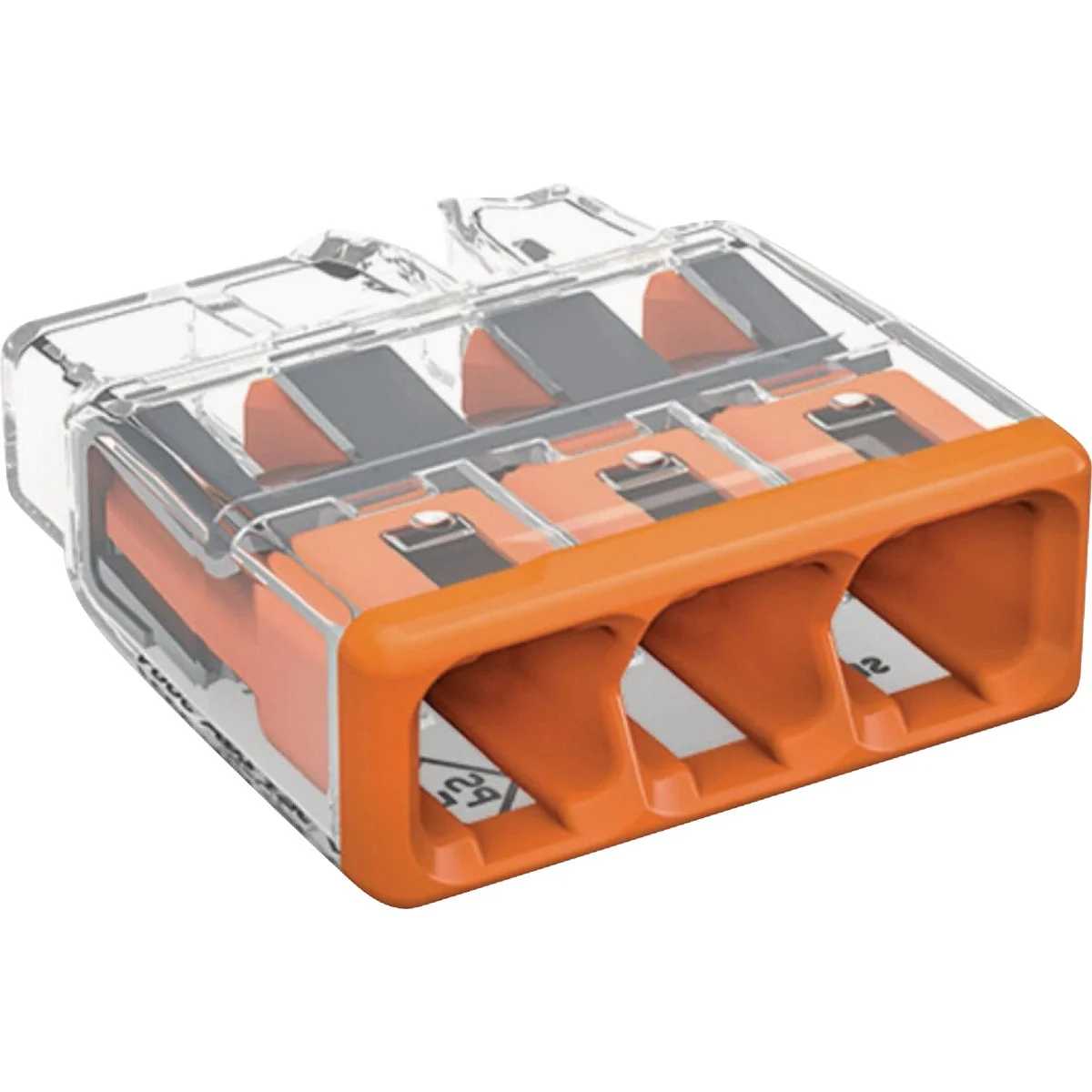 Quality Wago 3-Wire Compact Push In Connector 10-Pack Relaxed