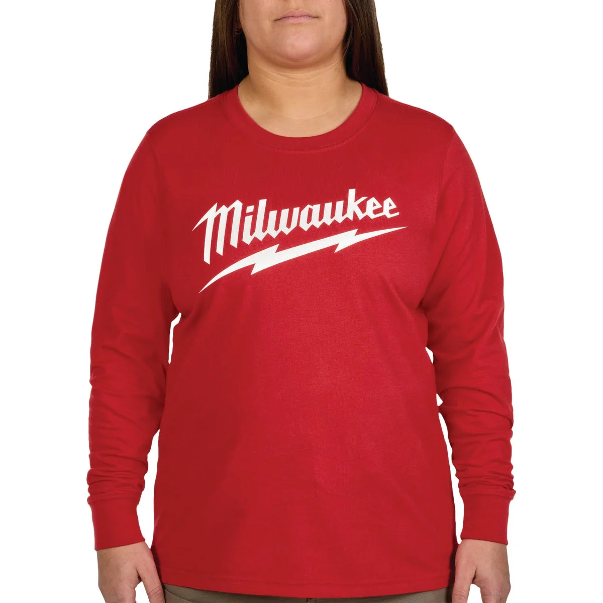 Fine Milwaukee GRIDIRON Women's Medium Red Long Sleeve Logo T-Shirt Carefully Designed