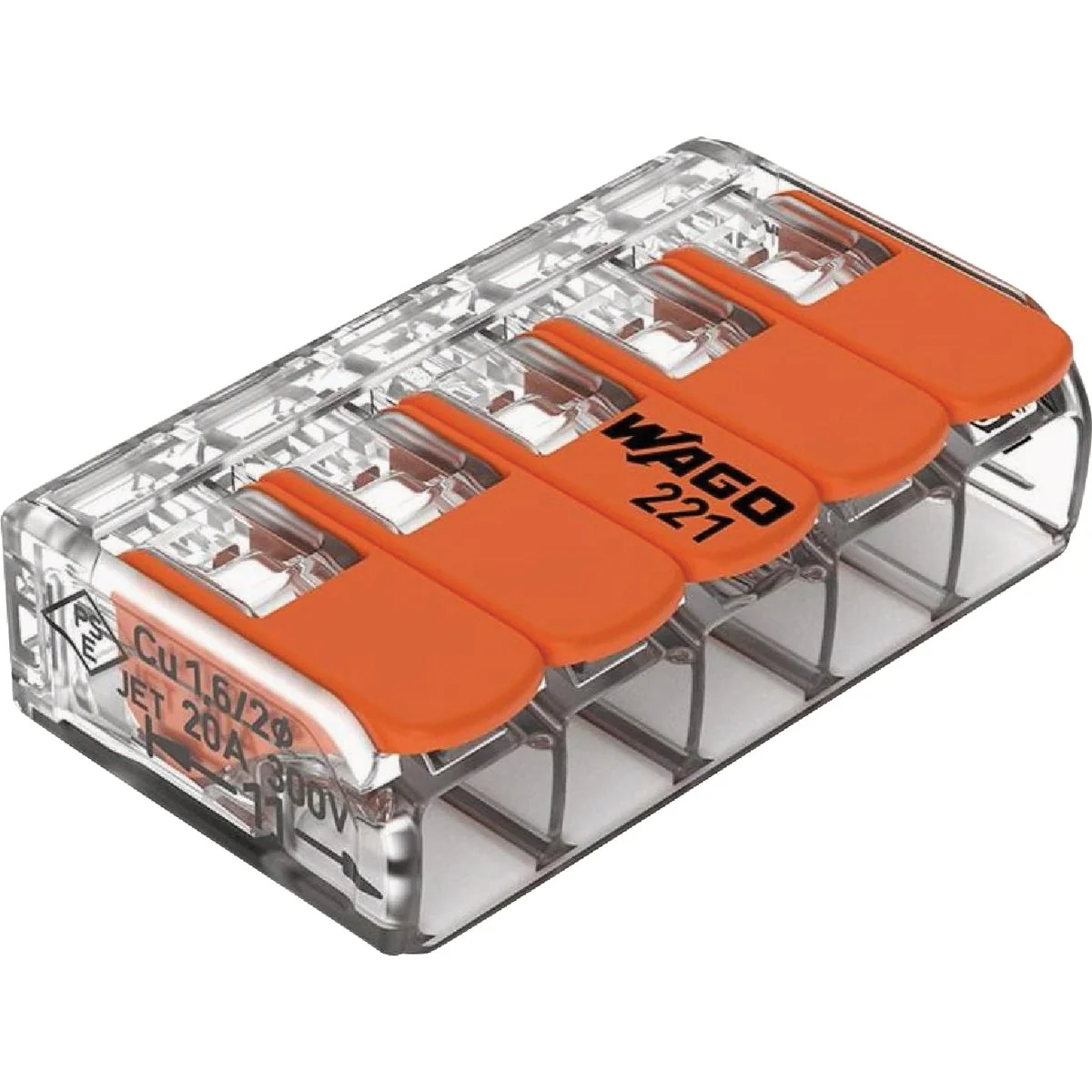 Outstanding Wago 5-Wire 5-Port Lever Connector 10-Pack Casual