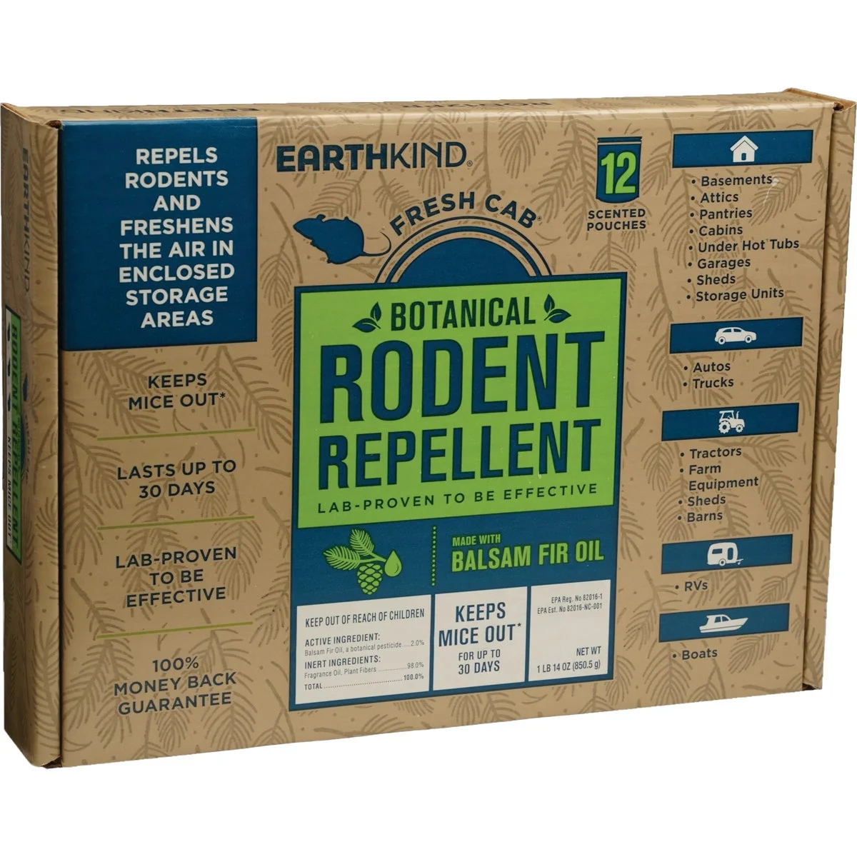 Fashionable Earth Kind Fresh Cab 2.5 Oz. Granular Rodent Repellent 12-Pack Fast