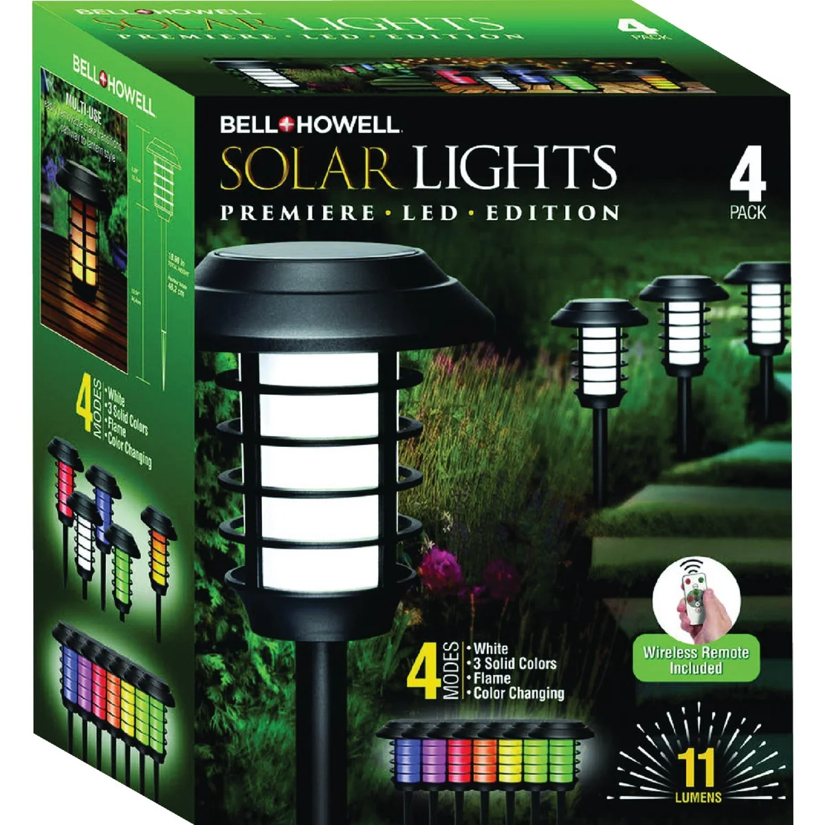Outstanding Bell Howell Color Changing Solar Path Light 4-Pack Fast
