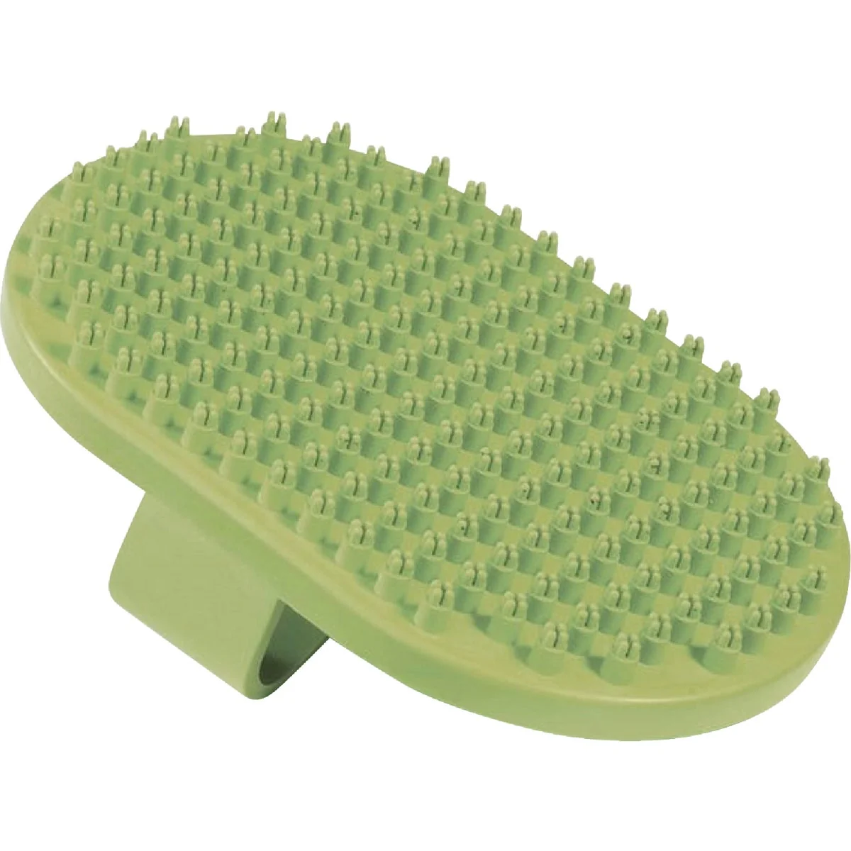 Practical U-groom Rubber Curry Brush Oval with Handstrap Easy-to-Use