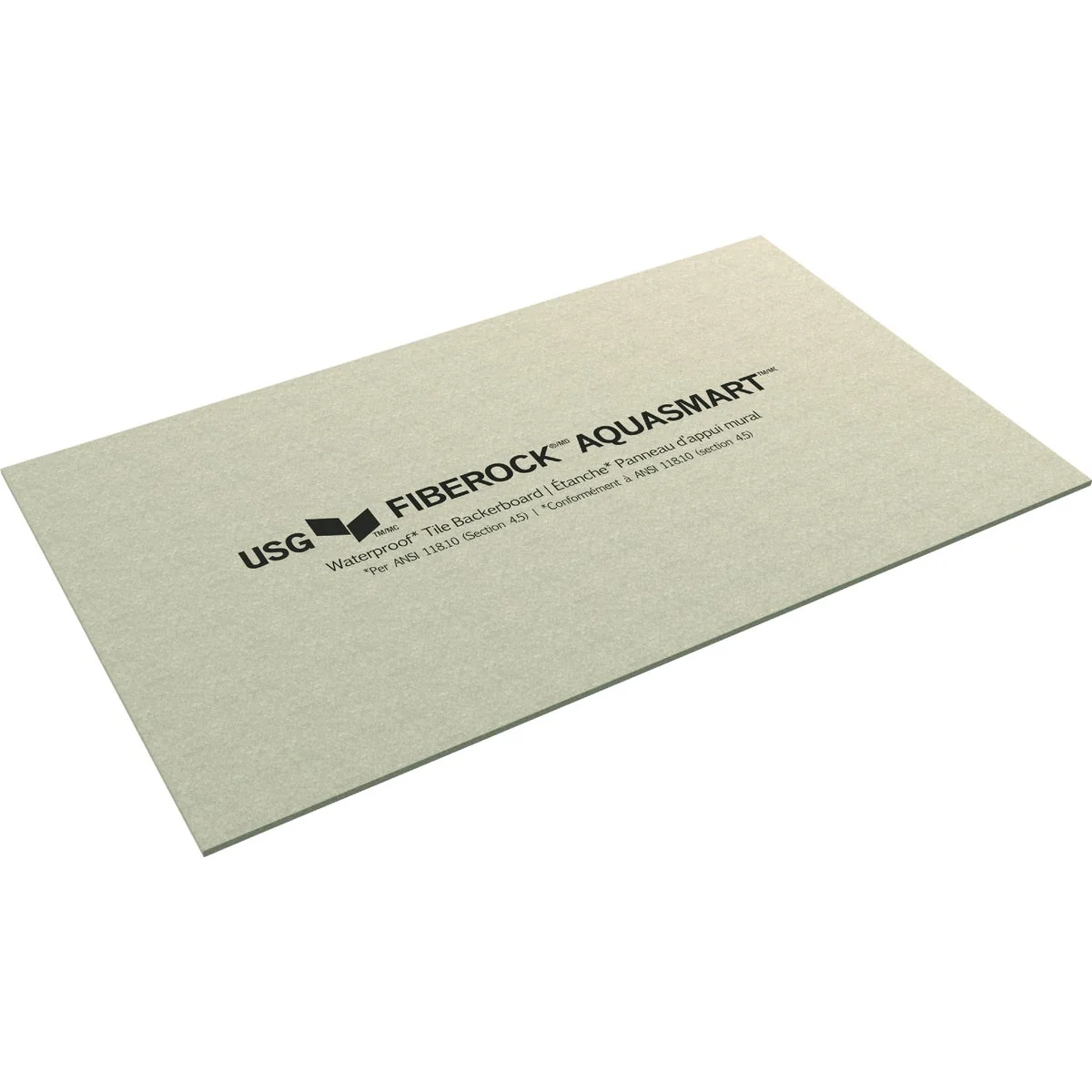 Luxury Fiberock AquaSmart Tile 0.42 In. x 3 Ft. W x 5 Ft. L Square Edge Underlayment Practical