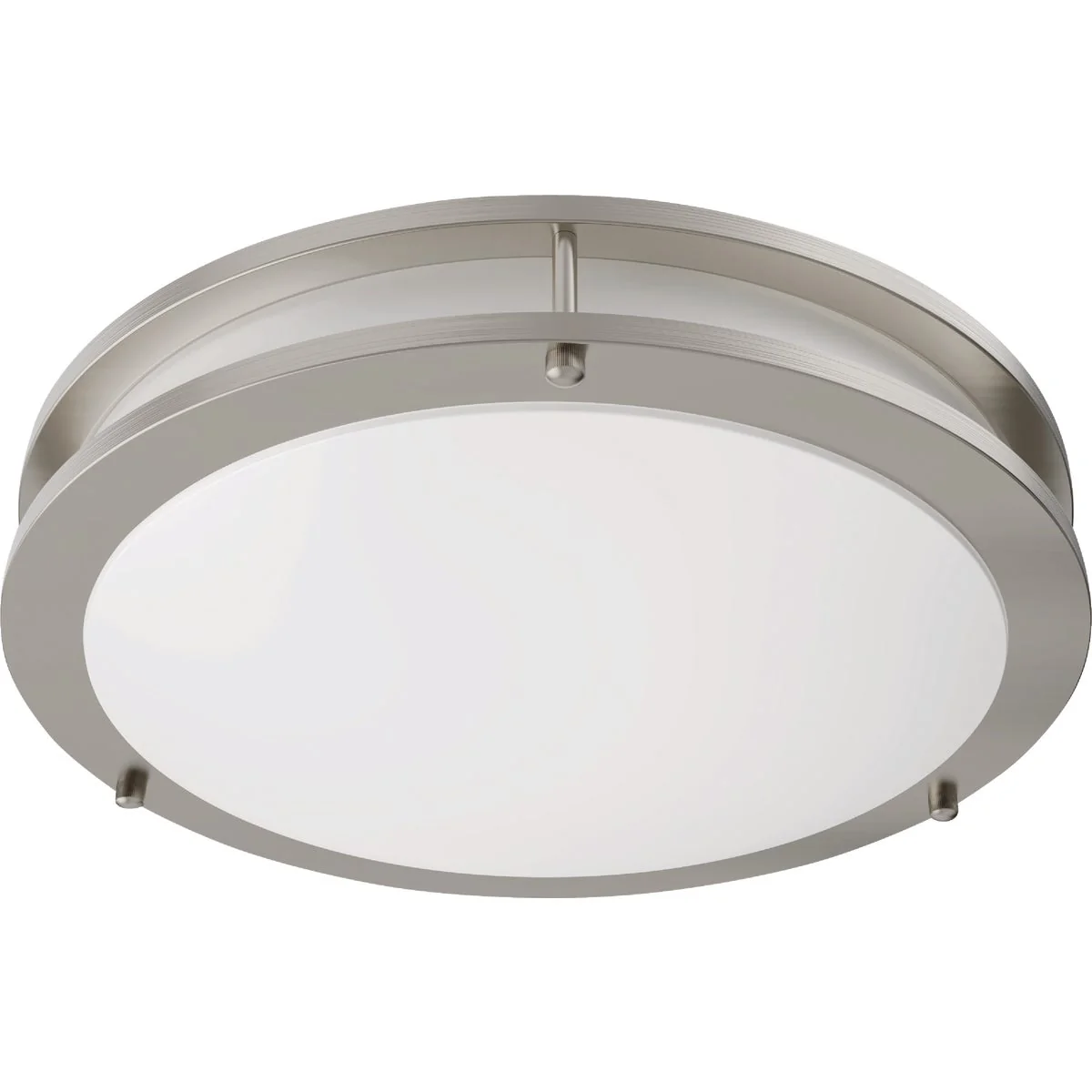 Fine Crafted Feit 14 In. Brushed Nickel LED CCT Dimmable Dual Band Flush Mount Ceiling Light Fixture Official