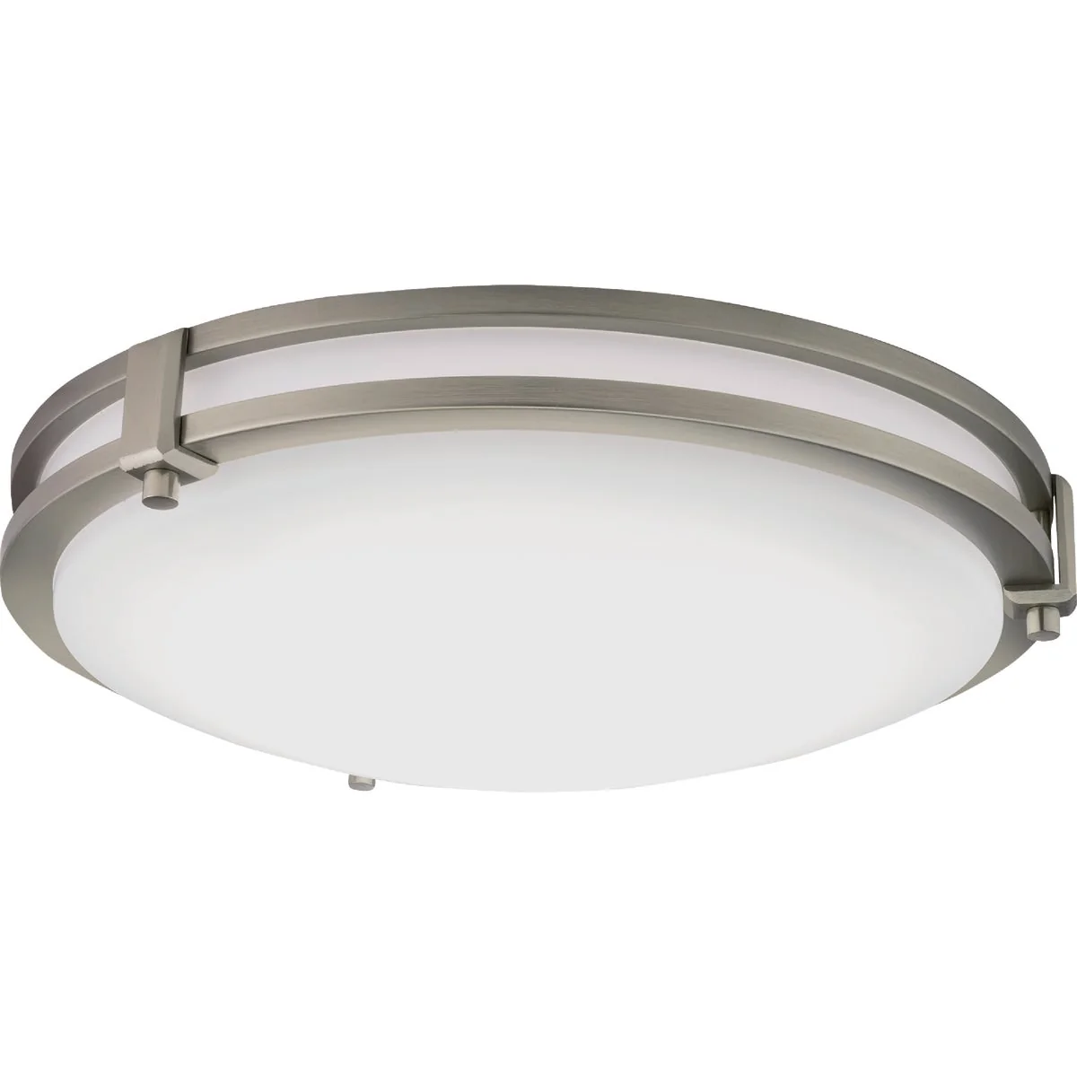Relaxed Juno Saturn 13 In. Brushed Nickel Round Semi-Flush Mount Light Fixture Carefully Designed