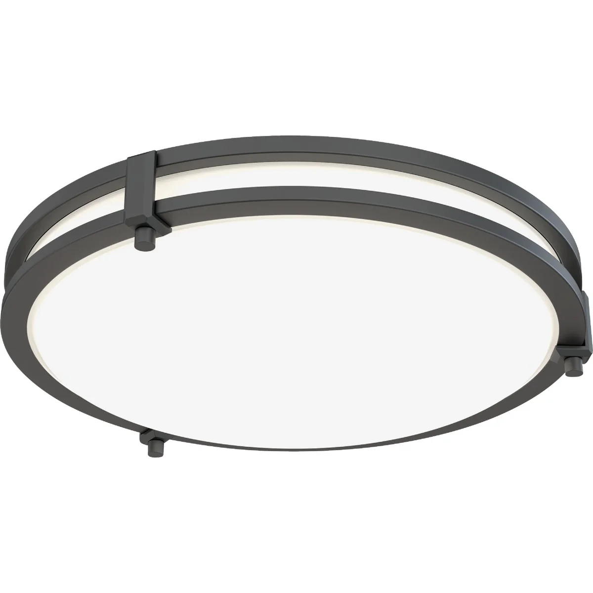 Eco-Friendly Juno Saturn 13 In. Matte Black Round Semi-Flush Mount Light Fixture Unique
