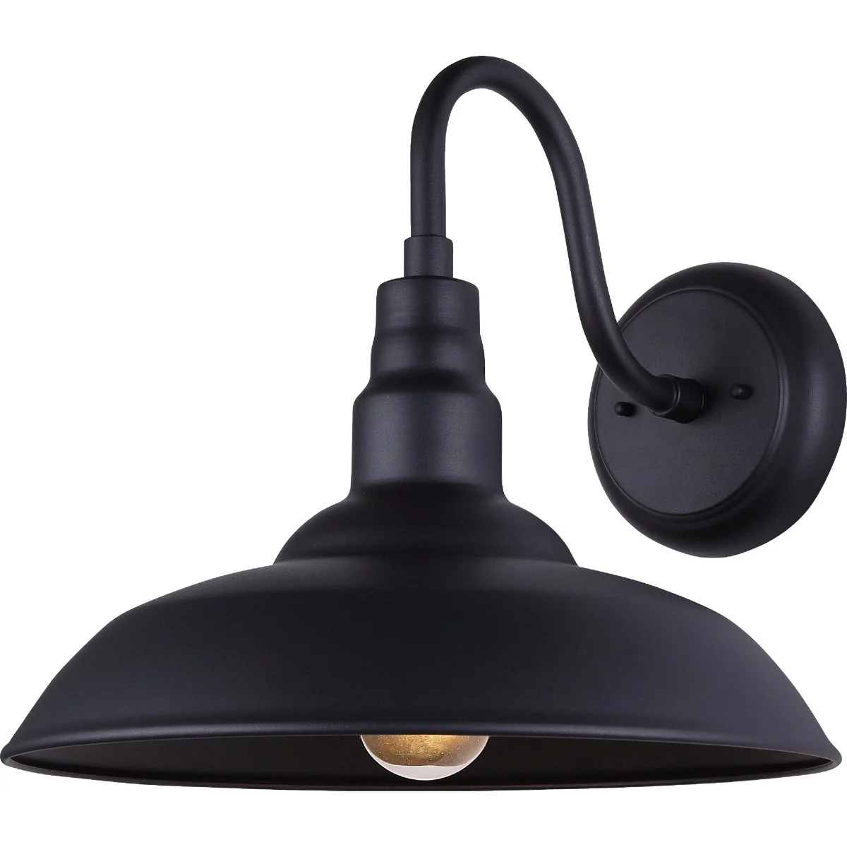 Eco-Friendly Canarm Valec 100W Black Goose Neck Wall Light Fixture Unique