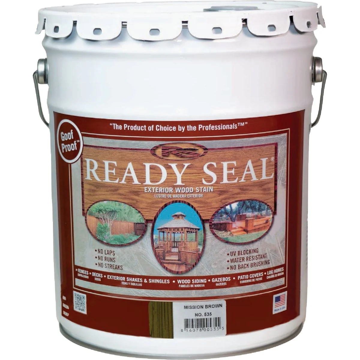 Reliable Ready Seal 535 Exterior Wood Stain and Sealer Mission Brown 5 Gal. Functional